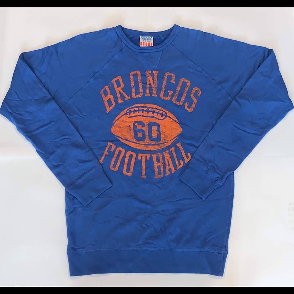 Junk Food Mens Denver Broncos Crew neck Sweatshirt
